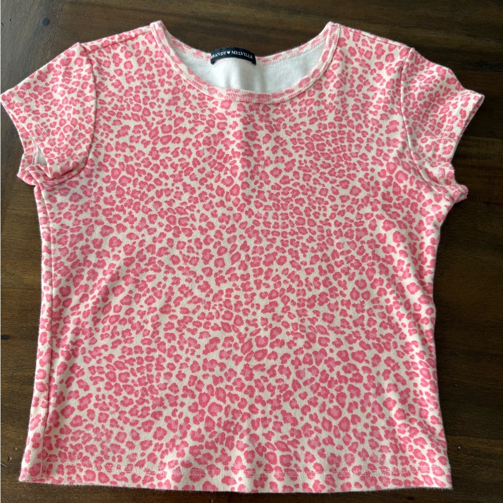 Brandy Melville printed baby tee. One size